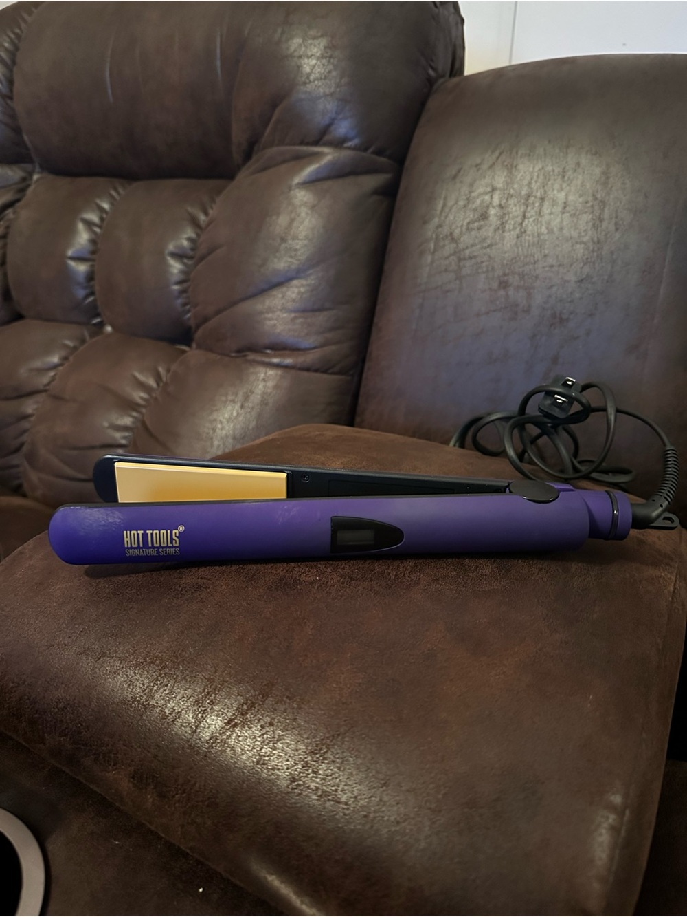 Hot Tools Purple Ceramic Flat Iron Hair Straightener